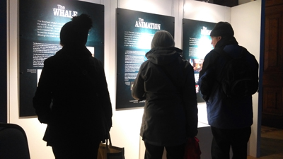 Bowhead at Maritime Museum. Audience members find out more.
